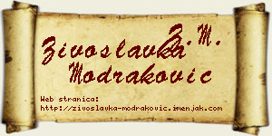 Živoslavka Modraković vizit kartica